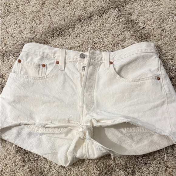 Levi's Pants - Women's Levi’s White 501 Denim Cut Off Shorts